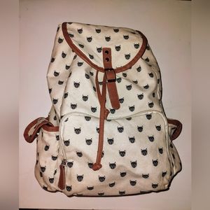 Canvas Backpack Style Shoulder Bag 12x11x6